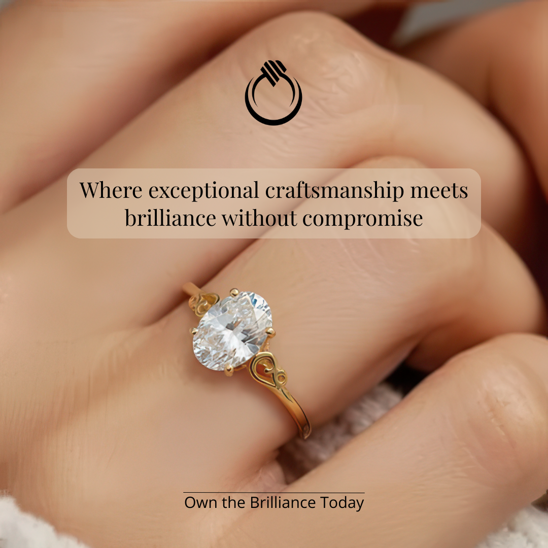 1.30 Ct Oval Lab-Grown Diamond Ring – 14K Gold