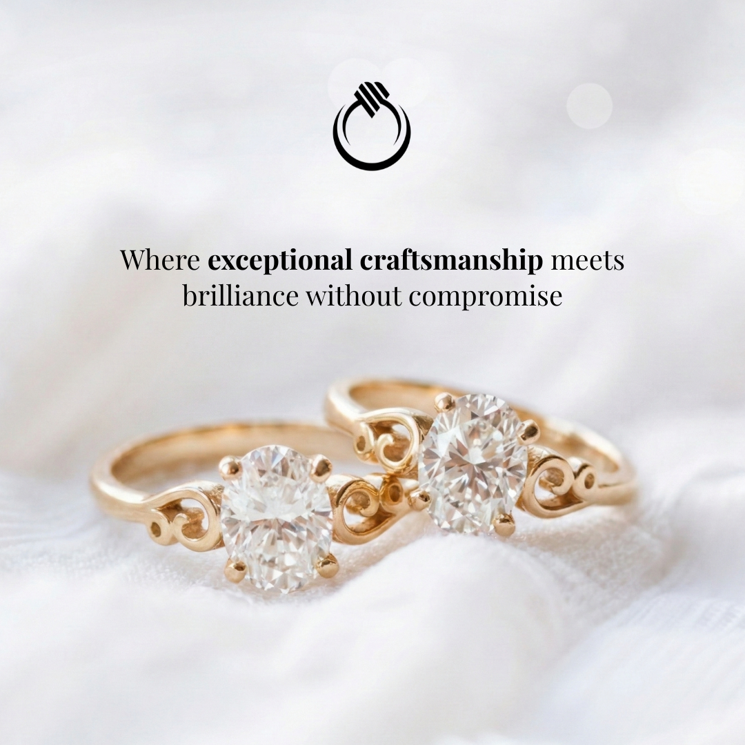 1.30 Ct Oval Lab-Grown Diamond Ring – 14K Gold