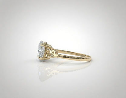 1.30 Ct Oval Lab-Grown Diamond Ring – 14K Gold