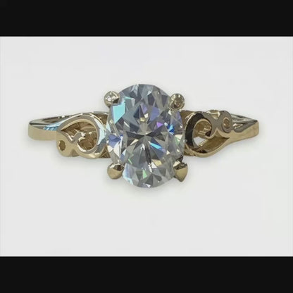 1.30 Ct Oval Lab-Grown Diamond Ring – 14K Gold